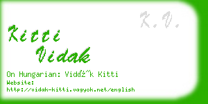 kitti vidak business card